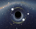 Image 63Simulated view of a black hole. Jacob Bekenstein predicted and co-discovered black hole entropy (from Culture of Israel)