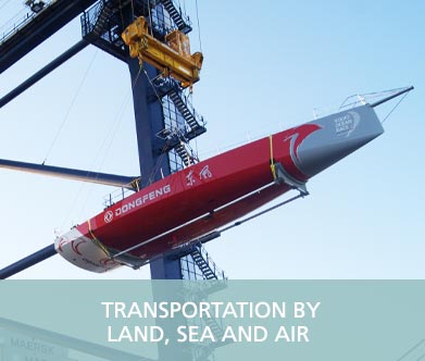 GAC Pindar - Transportation by land, sea and air