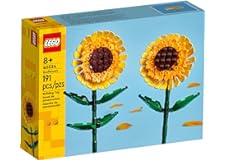 LEGO Sunflowers Building Kit, Artificial Flowers for Home Décor, Flower Building Toy Set for Kids, Sunflower Gift for Girls a