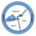 The threefold division of the Old World into Europe, Asia and Africa has been in use since the 6th century BCE, due to Greek geographers such as Anaximander and Hecataeus.