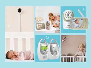 photo collage of baby monitor cutouts