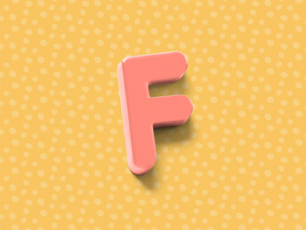 orange letter f