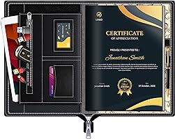 FEDUS Multipurpose Leatherette Professional File Folders for Certificates,Documents Holder,Document Bag, Portfolio,...