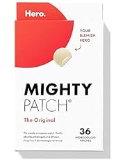 Mighty Patch Original from Hero Cosmetics - Hydrocolloid Acne Pimple Patch for Covering Zits and Blemishes, Spot Stickers for Face and Skin, Vegan-friendly and Not Tested on Animals (36 Count)