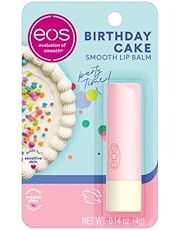 eos Natural Shea Lip Balm- Birthday Cake, All-Day Moisture Lip Care Products, 0.14 oz