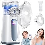 Compact Portable Nebulizer, Mesh Nebulizer, auto-Cleaning Handheld Nebulizer, Two Ways to use for Adults and Children with Respiratory Problems, for Home, Office, Outdoor