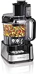 Hamilton Beach Stack & Snap Food Processor and Vegetable Chopper, BPA Free, Stainless Steel Blades, 12 Cup Bowl, 2-Speed 450 Watt Motor, Black (70725A)