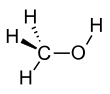 Space filling model of methanol