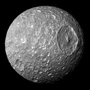 Moon Mimas (saturn) image by Cassini, 2010