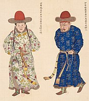 Uyghur people from Ili, Taleqi, Chahan and Wusu. Huang Qing Zhigong Tu, 1769.[211]