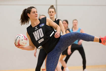 People playing netball