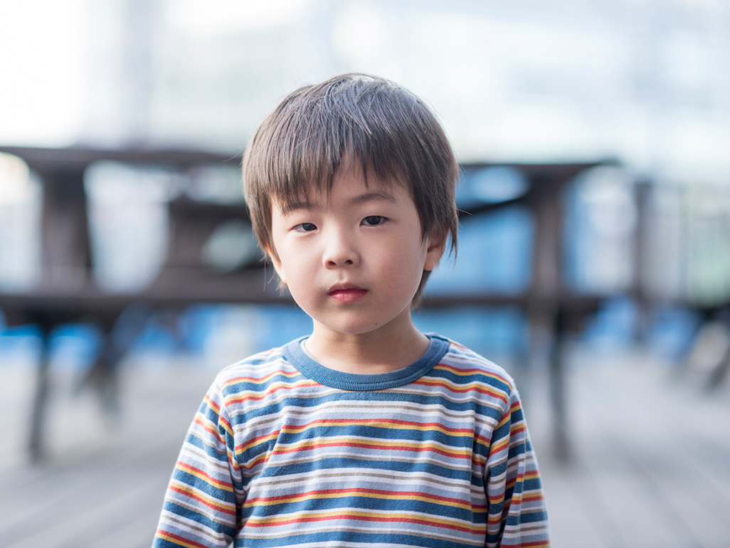 little boy standing