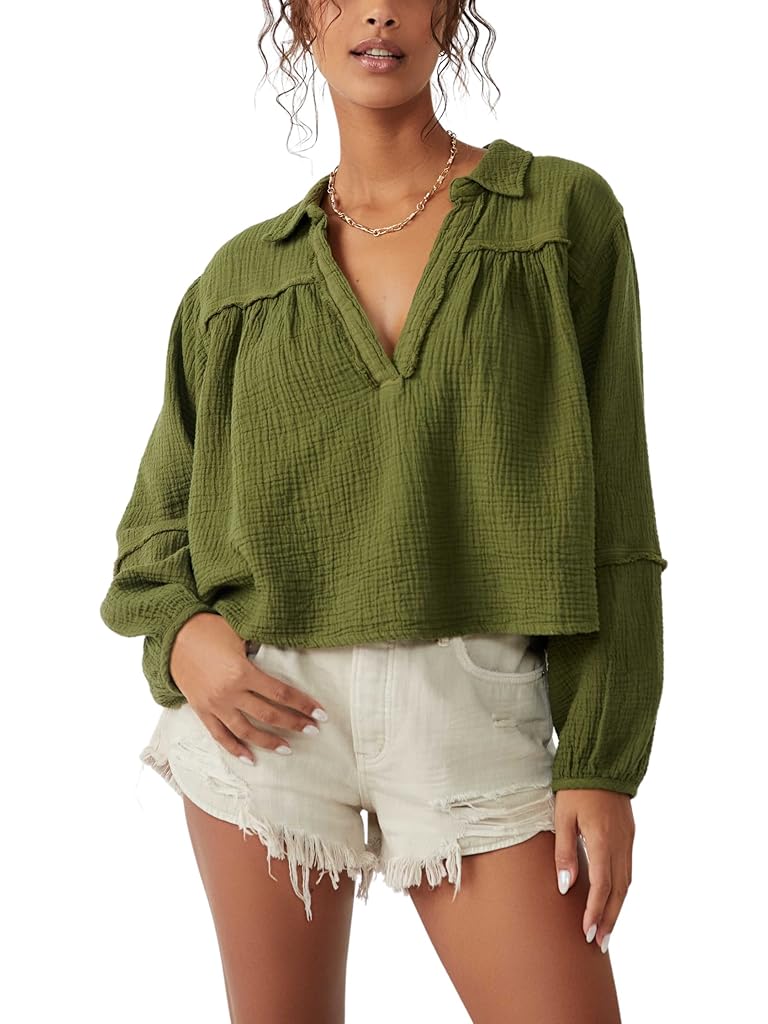 Olive Free People Yucca Double Cloth