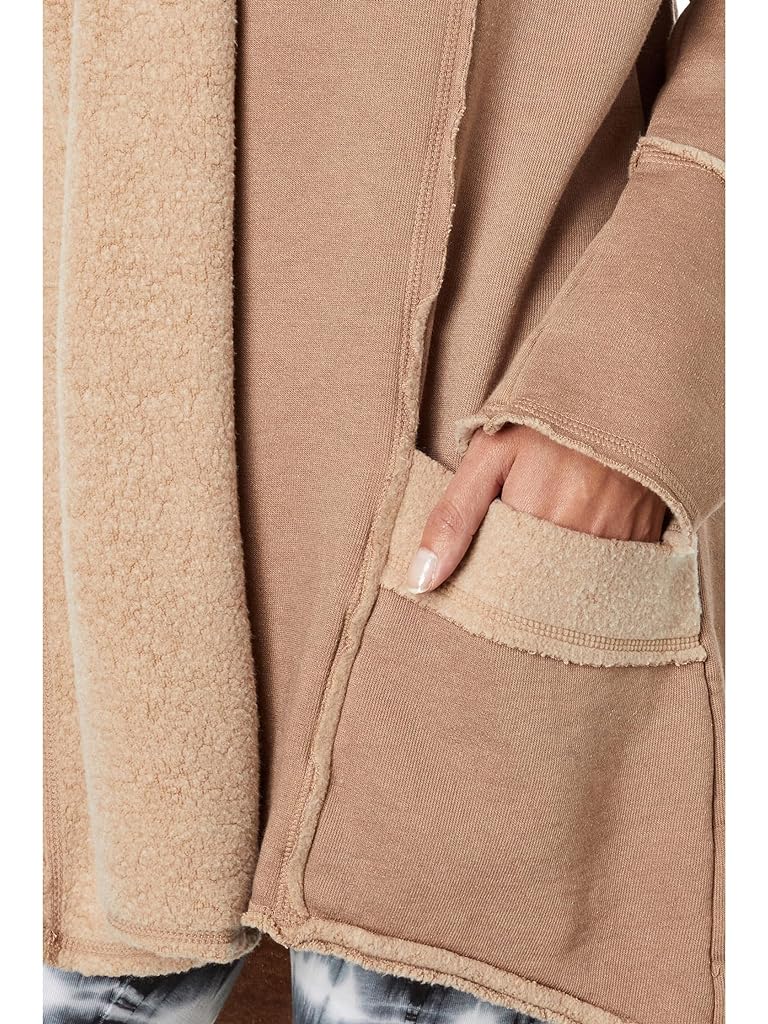 Khaki Hard Tail Sherpa Slouchy Cardigan