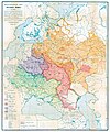 Mappa lingwistika tal-1914 b'żoni fejn l-użu tal-lingwi huwa delimitat. B'kulur aħdar il-lingwa Ukraina hija rappreżentata.