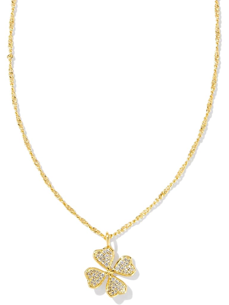 Kendra Scott Clover Crystal Short Pendant Necklace