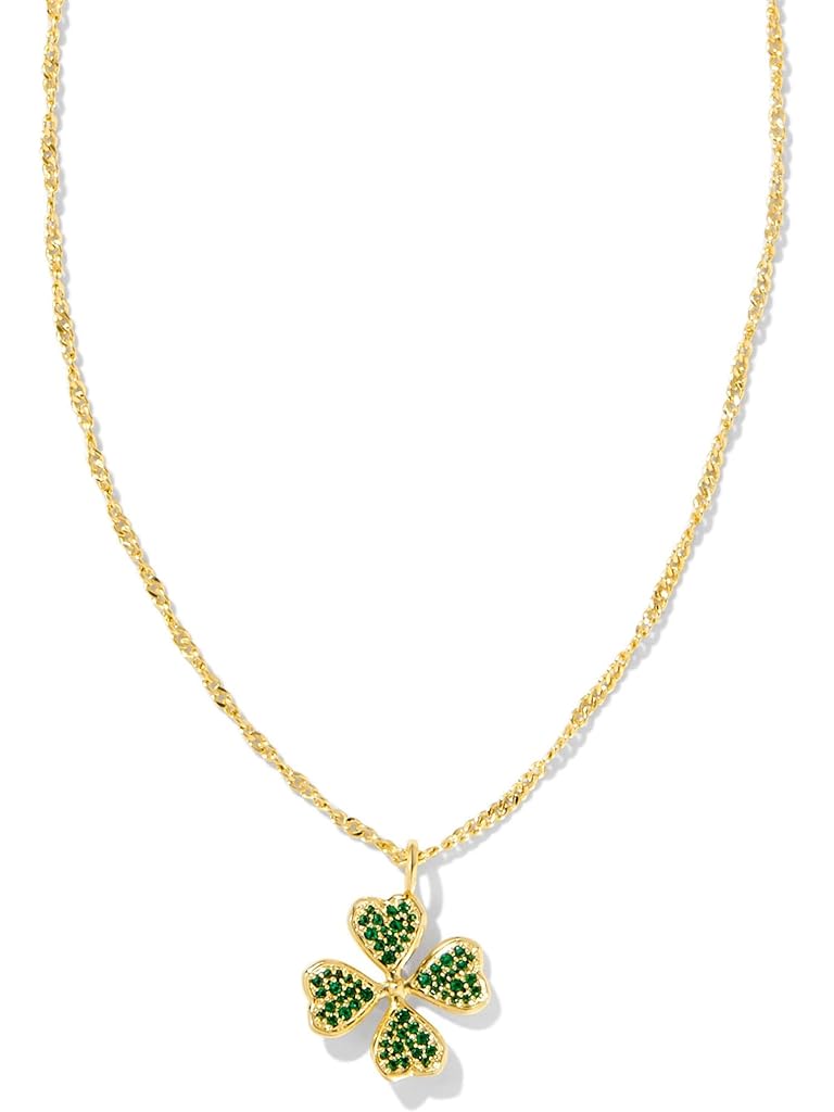 Kendra Scott Clover Crystal Short Pendant Necklace