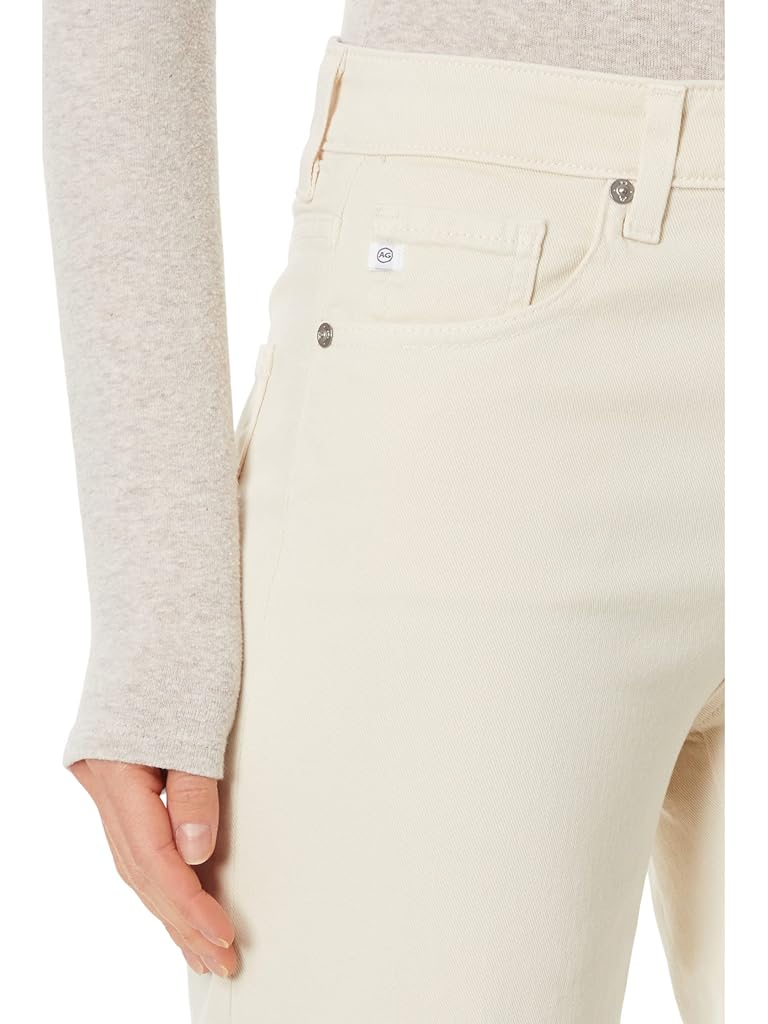 Beige AG Jeans Saige Wide Leg Crop in Dried Spring