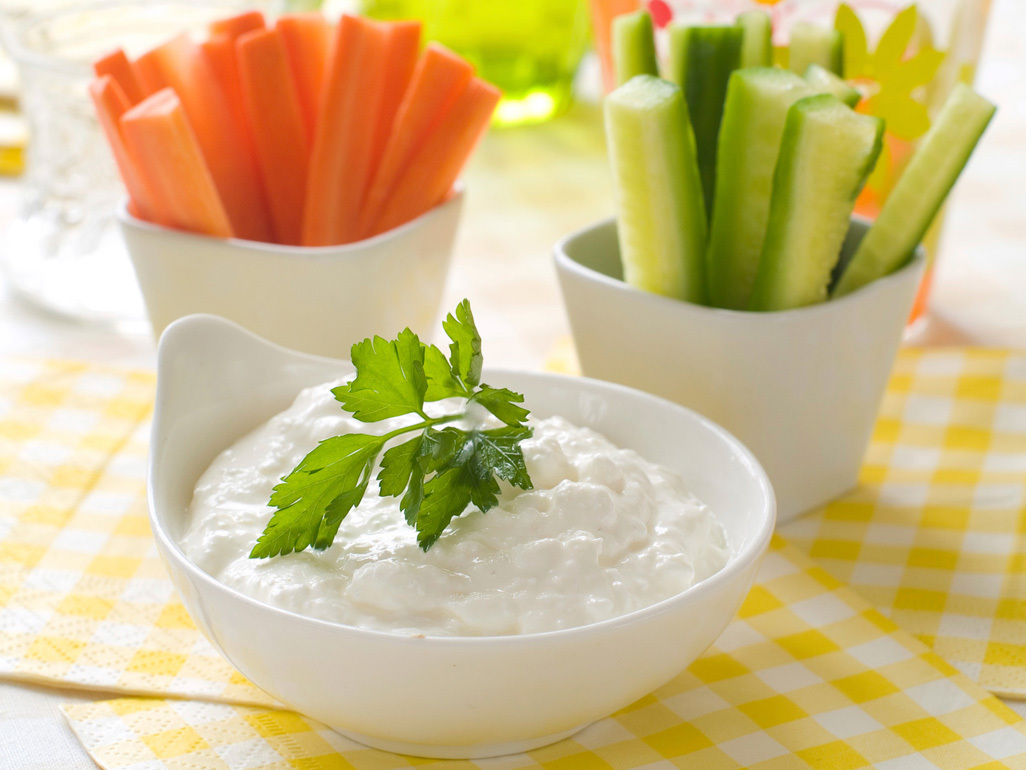 Carrot and cucumber sticks