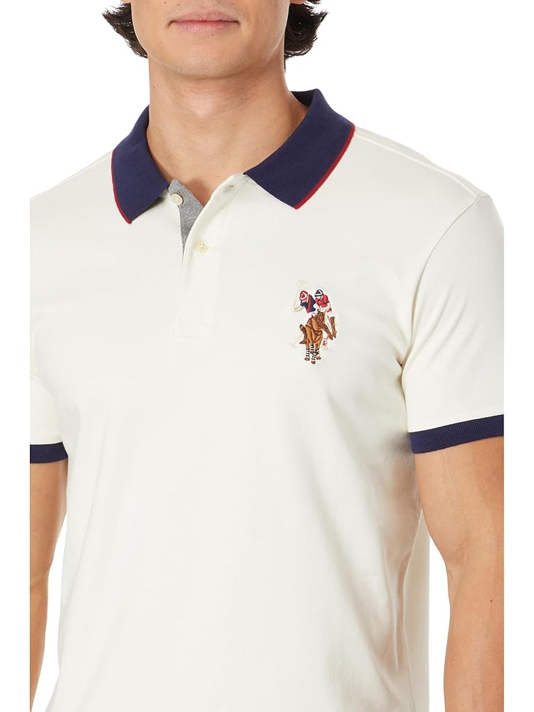 U.S. POLO ASSN. Short Sleeve Slim Fit Multicolor Pony Interlock Polo Shirt