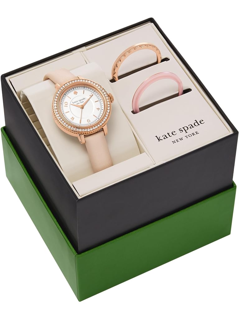 Kate Spade New York Morningside Pink Leather Watch & Case Set - KSW1816SET