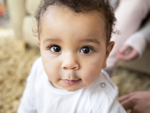 Baby looking at camera