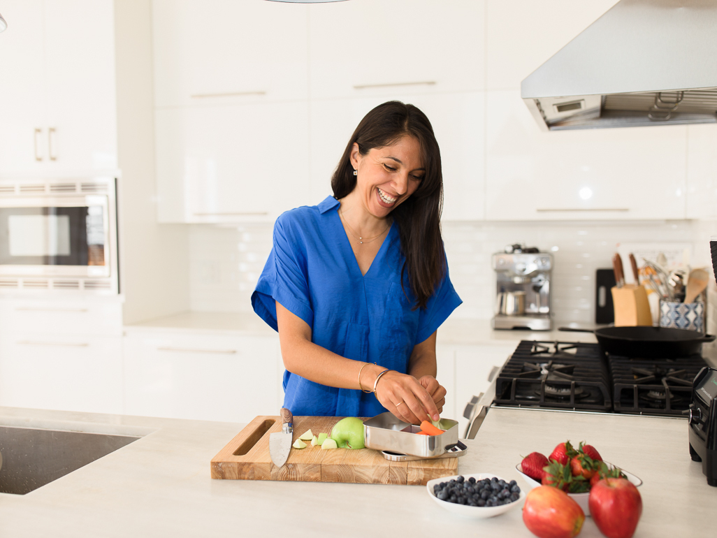 Woman preparing healthy food