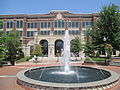 Closeup of Morgan Square fountain