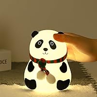 Zilloquil Hcetigol Cute Panda Night Light for Kids,Nursery Silicone Night Light,7-Color Changing Lamp,Room Decor, Gifts...