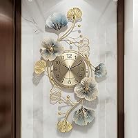 Delight World Metal Hanging Wall Clock Floral Decorative for Farm House/Living Room/Hall/Dining Hall Decoration with...