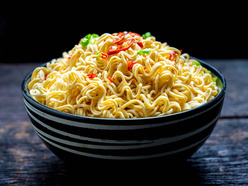 A bowl of noodles