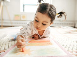 Little girl colouring