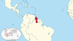 Location of Guyana