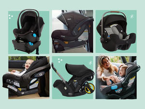 photo collage of carseat cutouts