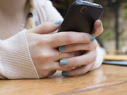 Woman using mobile phone