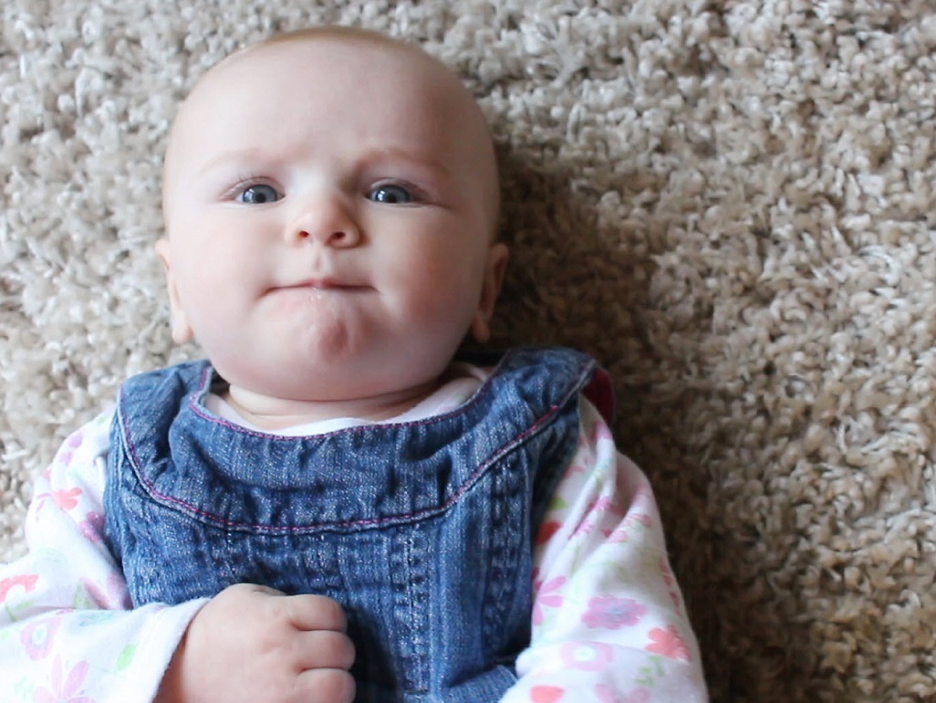 stubborn baby on carpet