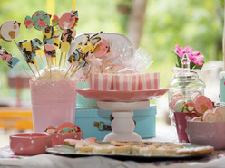 Party foods and treats on a table