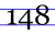 Horizontal guidelines with a one fitting within lines, a four extending below guideline, and an eight poking above guideline