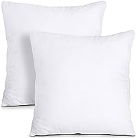 Utopia Bedding Throw Pillows Insert (Pack of 2, White) - 18 x 18 Inches Bed and Couch Pillows - Indoor Decorative Pillows