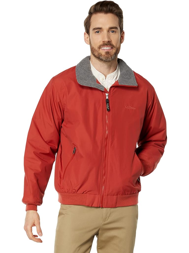 Brown L.L.Bean Warm-Up Jacket Regular