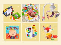 Image contains picks from BabyCenter's Best toys for newborns roundup