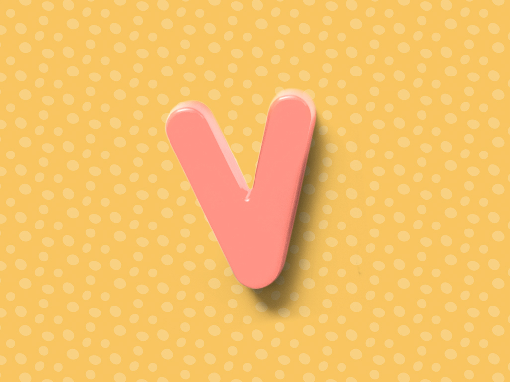 orange letter v