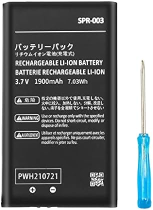 SPR-003 Battery for Nintendo 3DS XL New 3DS XL LL Game Console, 1900mAh Li-ion 0 Cycle Internal New Upgrade Replacement Ba...