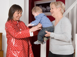 Baby with mom and grandmother