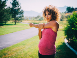 Pregnant woman exercising