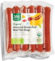 365 by Whole Foods Market, Beef Hot Dog Uncured Grass Fed Organic Step 4, 12 Ounce