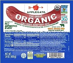 Applegate Farms Organic Uncured Beef Hot Dogs, 14 OZ