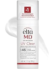 EltaMD UV Clear Face Sunscreen, Oil Free Sunscreen with Zinc Oxide, Dermatologist Recommended Sunscreen, Travel Size, 1.7 oz Pump