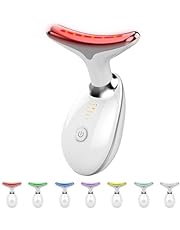 Face and Neck Beauty Device, Multifunctional Facial Skin Care Tool, 7 Color Led Face Neck Massager for Skin Care Routine at Home
