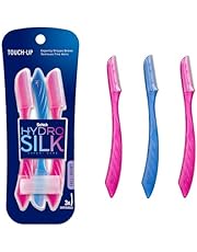 Schick Hydro Silk Touch-Up Dermaplaning Tool with Precision Cover, 3ct | Dermaplane Razor, Face Razors for Women, Eyebrow Razor, Facial Razor, Dermaplaning Razor, Womens Face Razor Peach Fuzz Remover